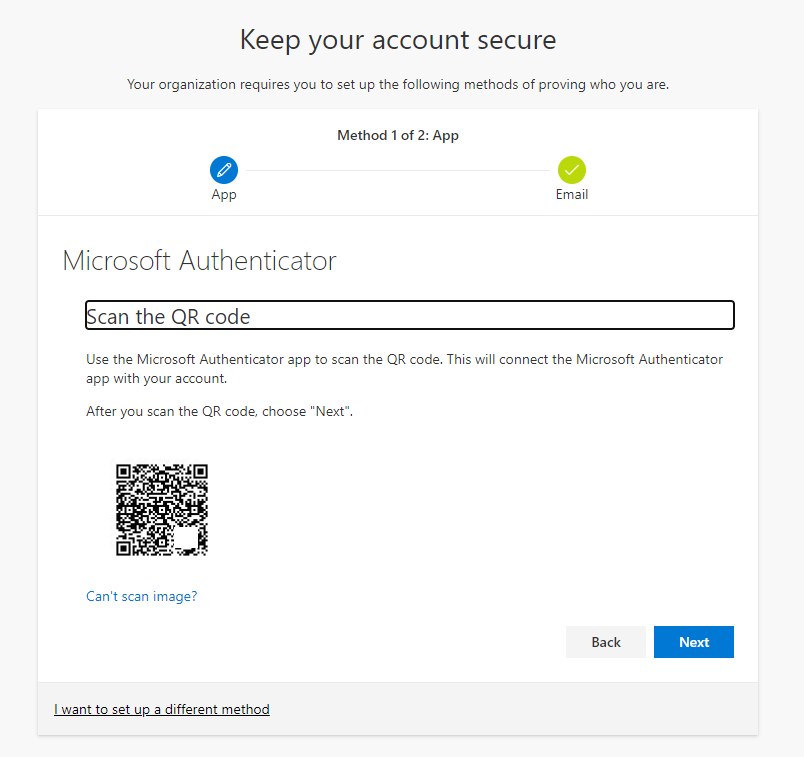 Scan the QR Code Screen